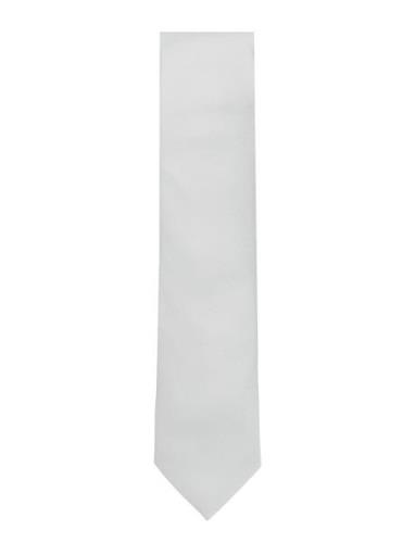 Polyester Tie 7 Cm White Lindbergh Black