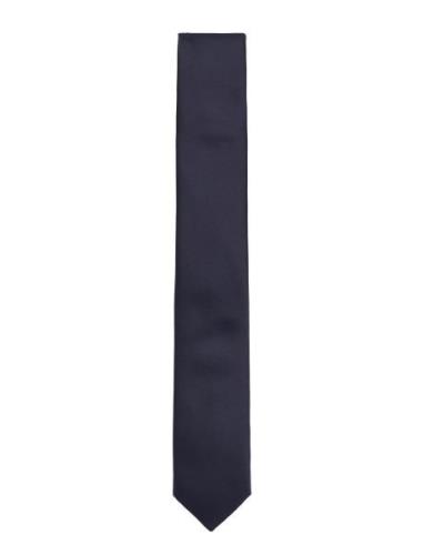 Polyester Tie 5 Cm Navy Lindbergh Black