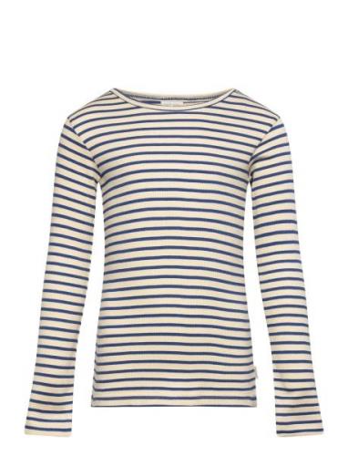 T-Shirt L/S Modal Striped Beige Petit Piao