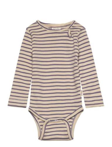 Body L/S Modal Striped Beige Petit Piao