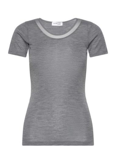 Juliana T-Shirt Short Sleeve Wool Grey Femilet