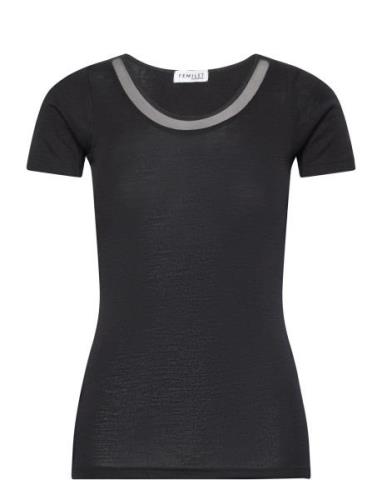 Juliana T-Shirt Short Sleeve Wool Black Femilet