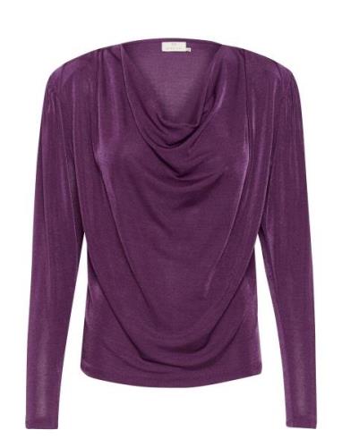 Kagina Jersey Blouse Purple Kaffe