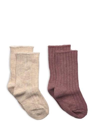 2 Pack Ribbed Socks Patterned Mango