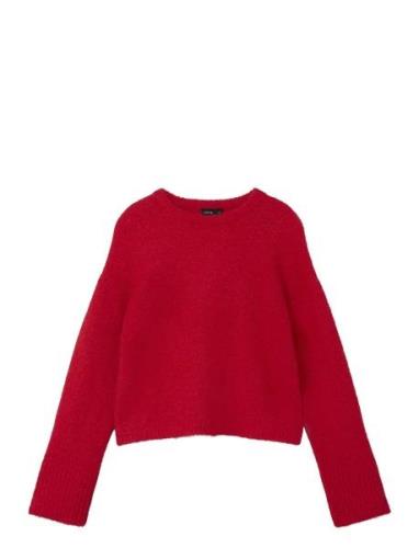 Nlfride Ls Short Rib Knit Red LMTD