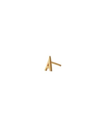 Earring Studs Archetypes, Gold, A-Z Gold Design Letters