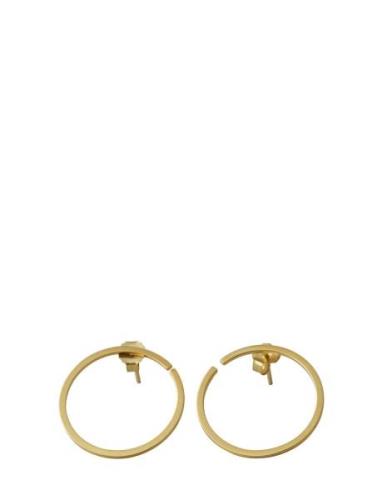 Earring Hoops 24Mm Gold Gold Design Letters