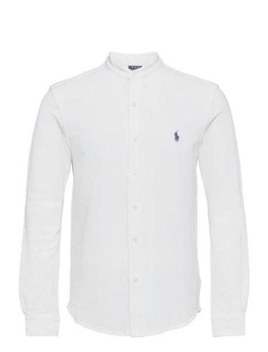 Featherweight Mesh-Ls Fb Mandarin C White Polo Ralph Lauren