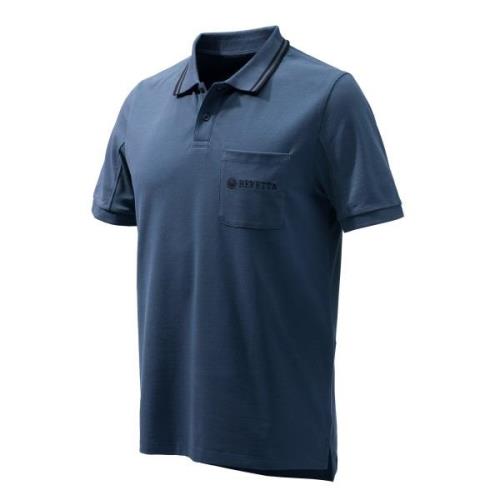 Beretta Men's Airmesh Polo Ss Blue Total Eclipse