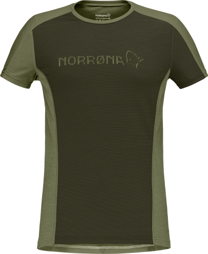 Norrøna Women's Falketind Equaliser Merino T-Shirt Olive Night/Rosin