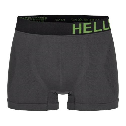 Hellner Men's Svierkku Seamless Boxer Grey/Black