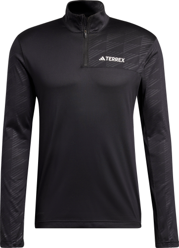 Adidas Men's Terrex Multi Half-Zip Long Sleeve Tee Black