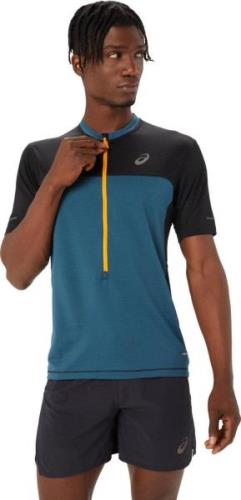 Asics Men's Fujitrail Short Sleeve Top Magnetic Blue/Performance Black