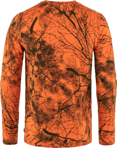 Fjällräven Men's Värmland Wool Long Sleeve Orange Multi Camo