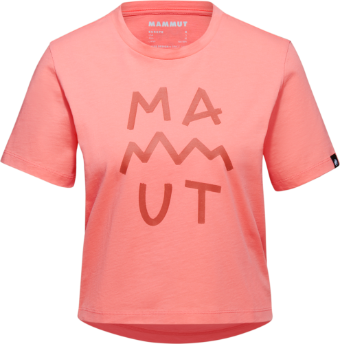 Mammut Women's Massone T-Shirt Cropped Lettering Salmon