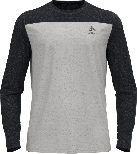 Odlo Men's T-shirt Crew Neck L/S X-Alp Linencool Black/Odlo Concrete G...