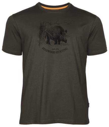Pinewood Men's Wild Boar T-Shirt Suede Brown