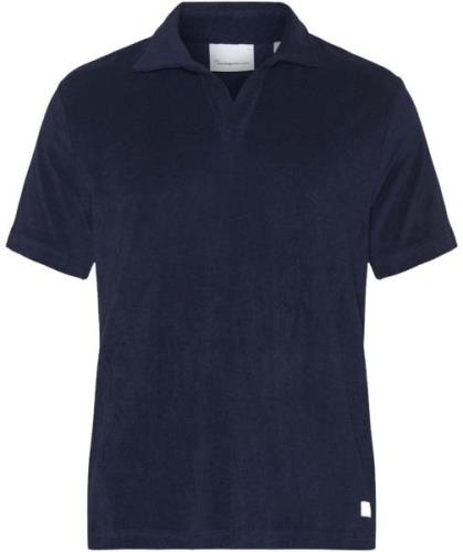 Knowledge Cotton Apparel Men's Loose Terry Polo Night Sky