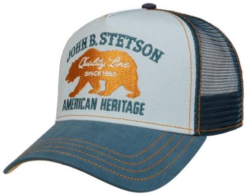 Stetson Men's Trucker Cap Bear Blue Fish Print