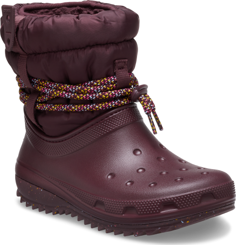 Crocs Women's Classic Neo Puff Luxe Boot Dark Cherry