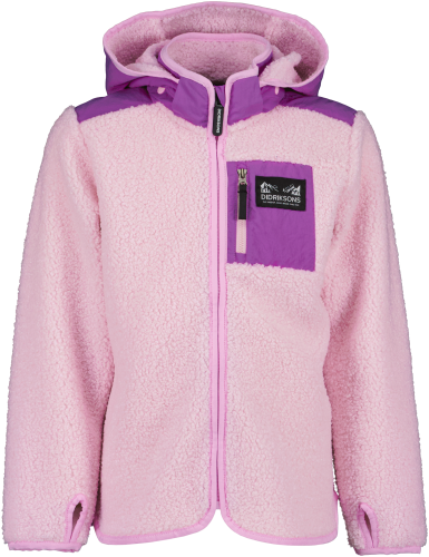 Didriksons Kids' Exa Full Zip Orchid Pink