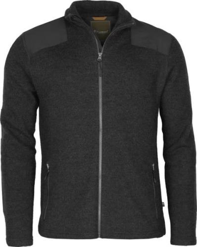 Pinewood Men's Lappland Wool Full Zip Dark Grey Melange