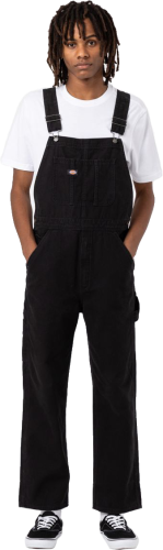 Dickies Men's Duck Canvas Bib Sw Black