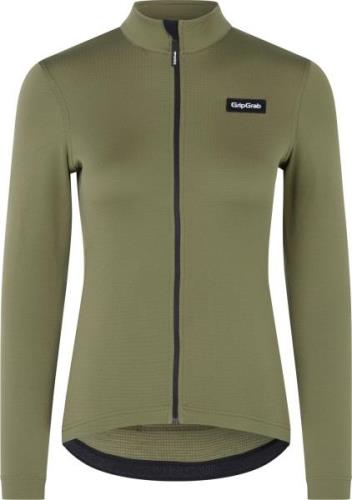 Gripgrab Women's Gravelin Merinotech Thermal Long Sleeve Jersey Olive ...