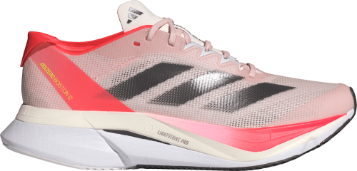 Adidas Women's Adizero Boston 12 Shoes Sandy Pink/Aurora Met./Solar Re...