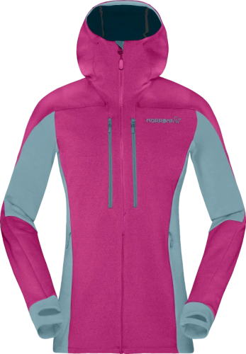 Norrøna Women's Trollveggen Powerstretch Pro Zip Hood Festival Fuchsia