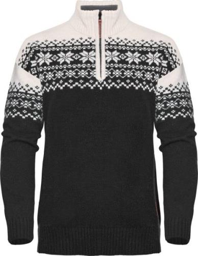 Gridarmor Women's Snøkrystall Half Zip Ullgenser Black/White