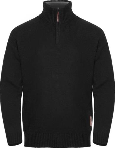 Gridarmor Men's Snøkrystall Solid Half Zip Ullgenser Black Beauty