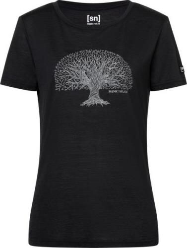 super.natural Women's Tree Of Knowledge Tee Jet Black/feather Grey