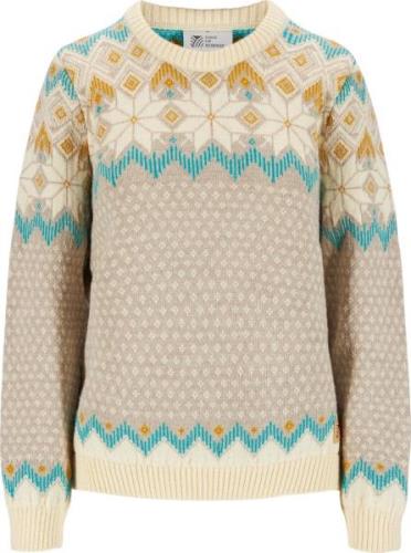 Dale of Norway Women's Vilja Sweater Sandstone/Offwhite/Peacock