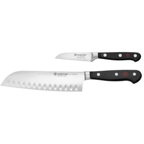 Wüsthof Classic Knivset 2 delar, Santoku + Skalkniv