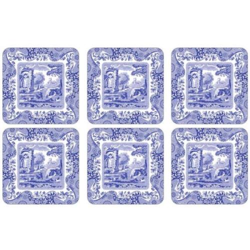 Spode Blue Italian Glasunderlägg 6-pack 10,5 x 10,5 cm