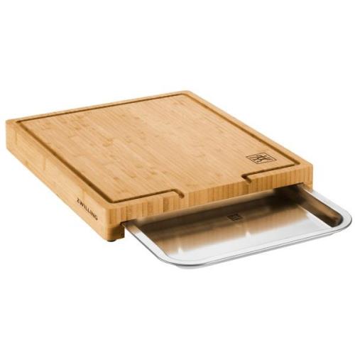 Zwilling BBQ+ skärbräda med bricka 39x30 cm, bambu/rostfritt stål