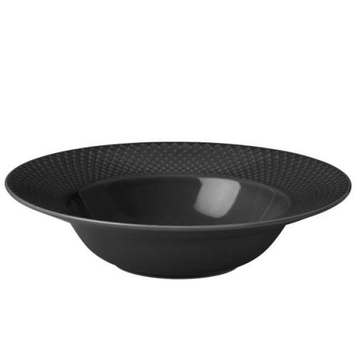 Lyngby Porcelæn Rhombe Earth djup tallrik 24,5 cm, slate