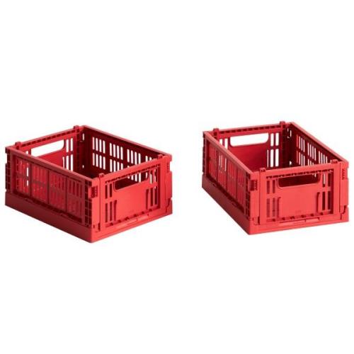 HAY Colour Crate förvaringslåda mini 2 st, red