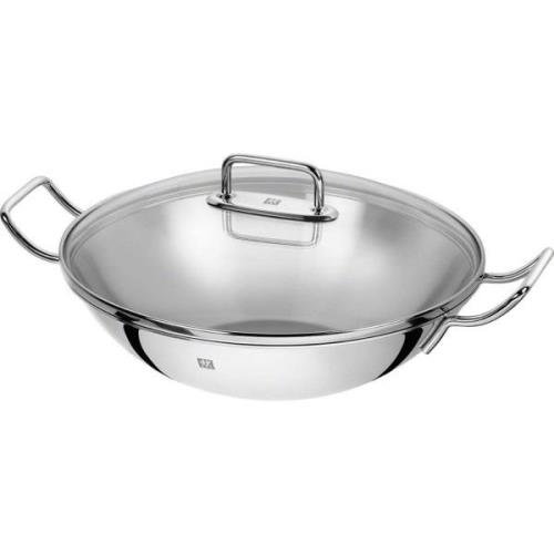 Zwilling Plus Wok med Två Handtag och Glaslock 32 cm