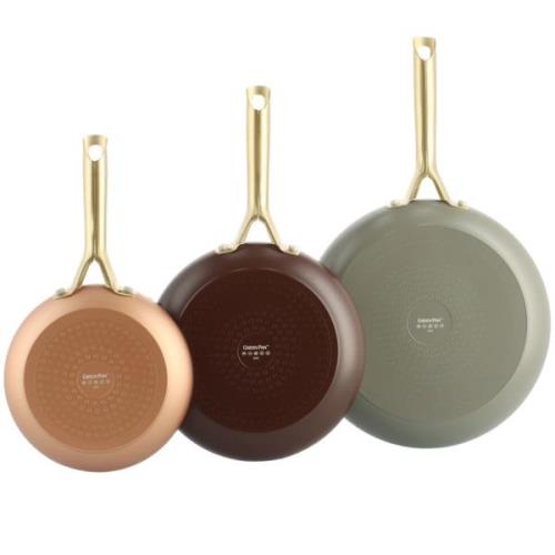 GreenPan Shades stekpanneset 3 delar, copper/chocolate brown/quartz gr...