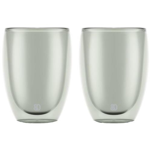 Bodum PAVINA dubbelväggat glas 35 cl 2-pack, grå