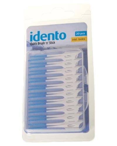 Idento Quick Brush´n´stick inkl. Travelboks (Blå)   20 stk.