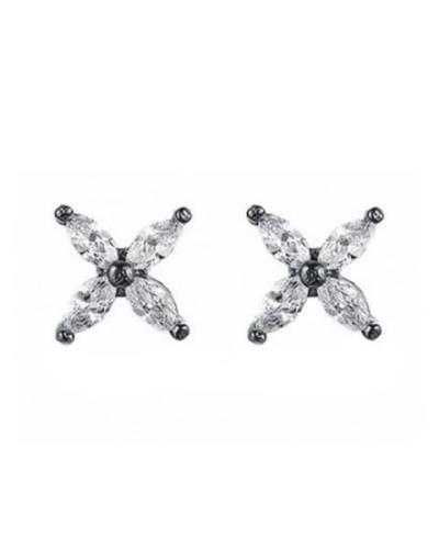 Everneed Cassie - small crystal studs - oxidized (U)