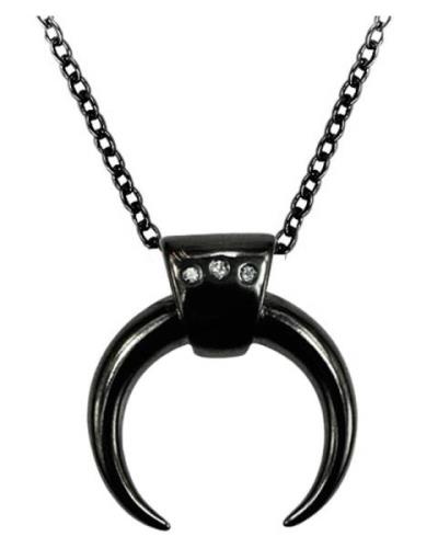 Everneed Luna Moon Necklace black (U)