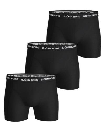 Björn Borg Essential 3-pack Cotton Strech Shorts Black - Size XS   3 s...