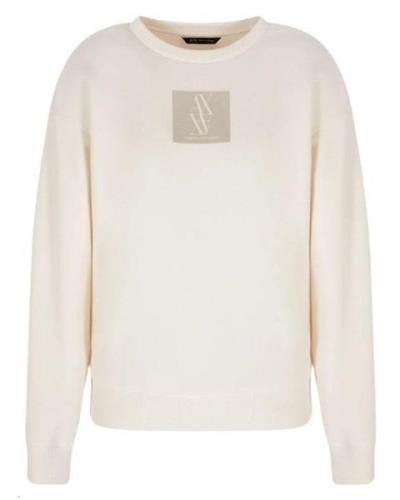 Armani Exchange Woman Logo Sweatshirt White Str. L