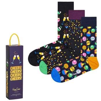Happy socks Strumpor 3P Celebration Socks Gift Box Svart mönstrad bomu...