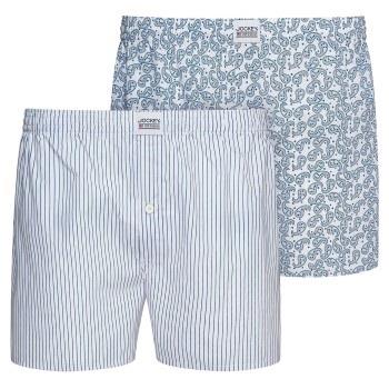 Jockey Kalsonger 2P Woven Boxer Shorts Blå/Vit bomull Small Herr