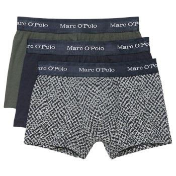 Marc O Polo Cotton Stretch Trunk Kalsonger 3P Marin mönstrad bomull Me...